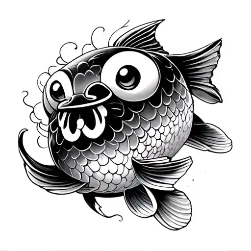 Pez Koi And Daruma