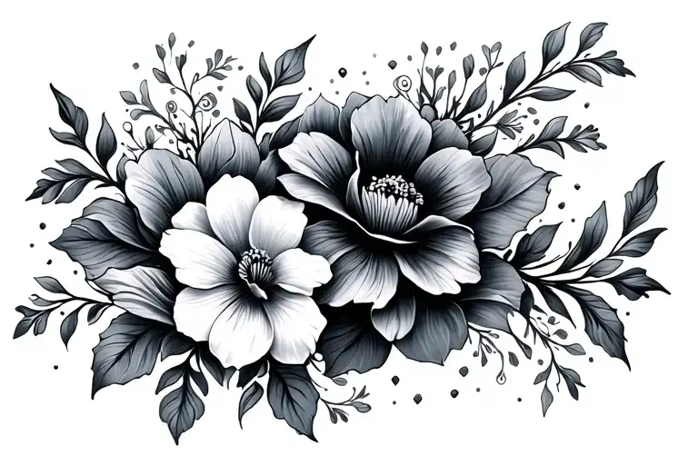 Flowers And Swirls