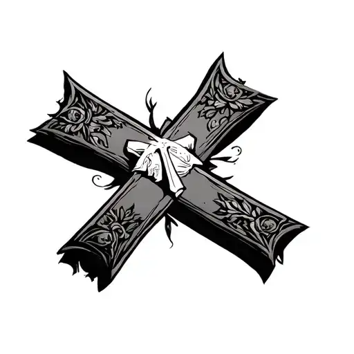 Bouss Tattoo Cross Of Christ Trefle Ornament Homme Man