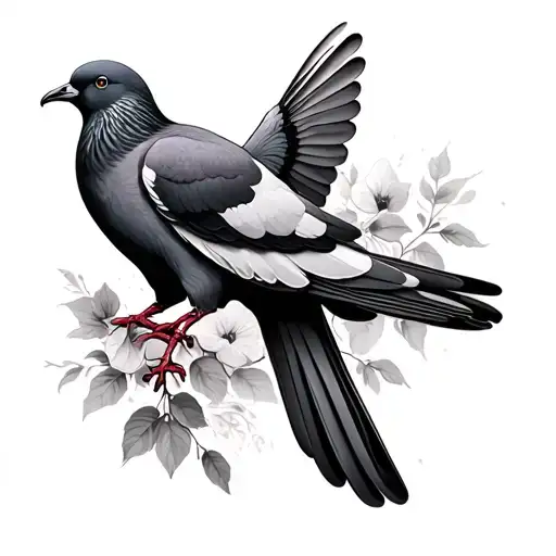 Black And Black Two Doves