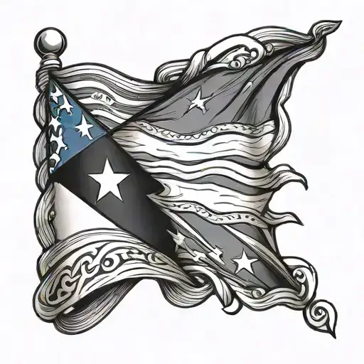 Puerto Rican And Nicaragua Flag Intertwined