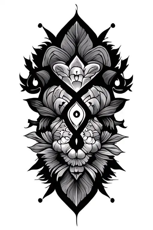 Blackout And Ornament Geometric Simple