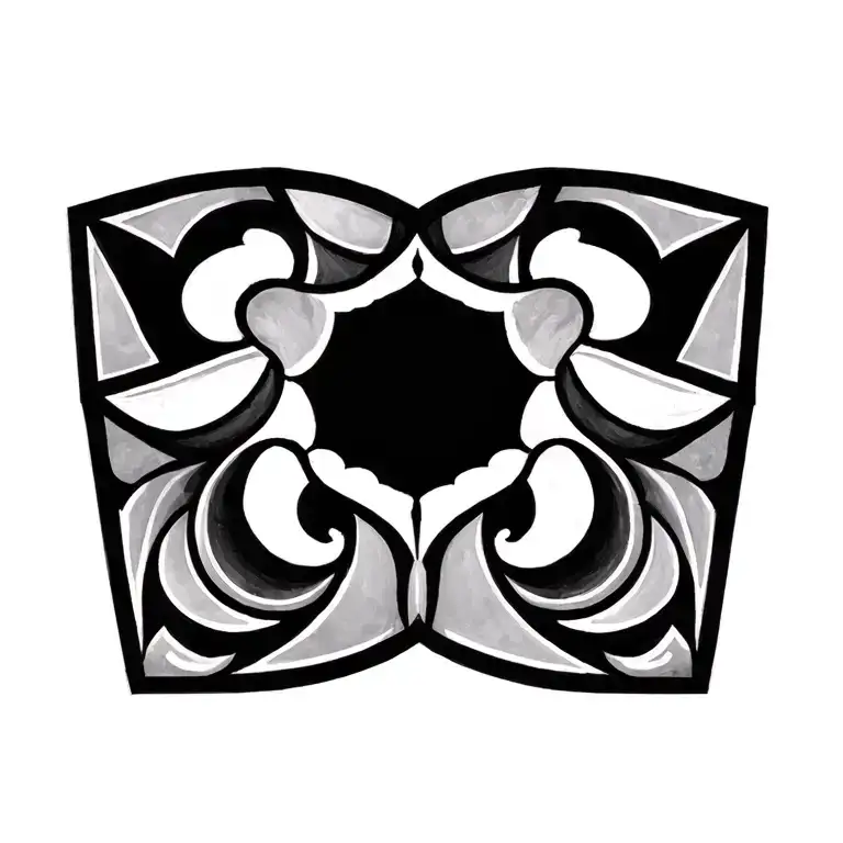 Blackout And Ornament Geometric Simple