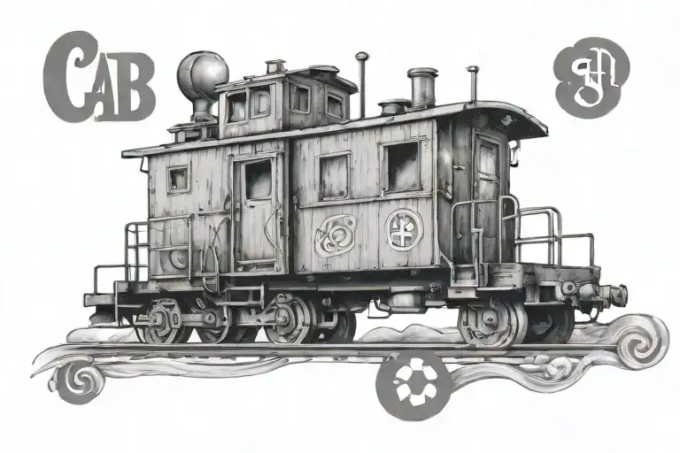 Caboose With Initials