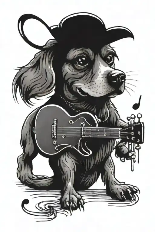 Music Dog Drinks Family Love