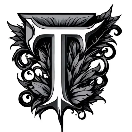 Letter T As A Cross