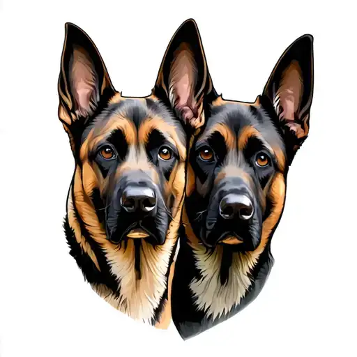 Malinois Paw Named Maila And Rico