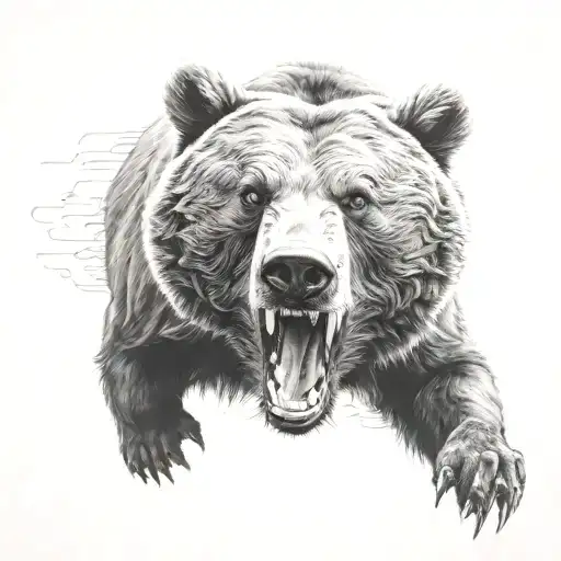 Hyper Realistic Bear Growl Aggressive Defending Powerful