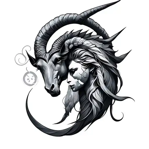 Capricorn And Aquarius Intertwined