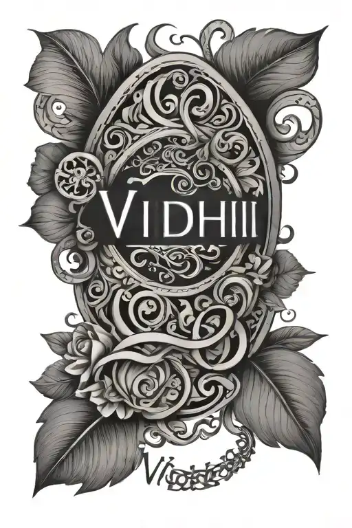 Vidhi Name In Design