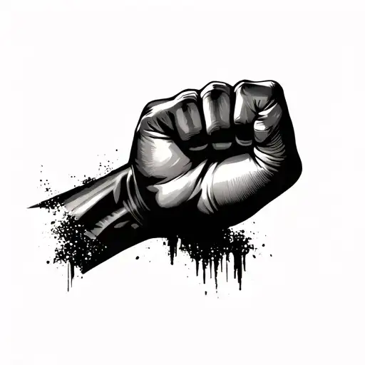 Africa And Black Power Fist