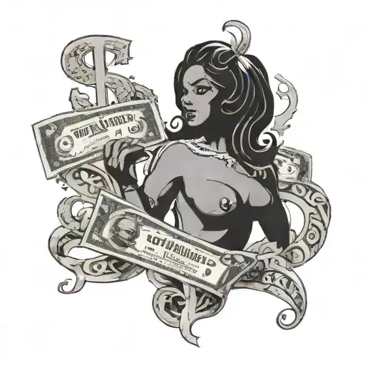 A Sexy Silhouette With A Dollar Sign