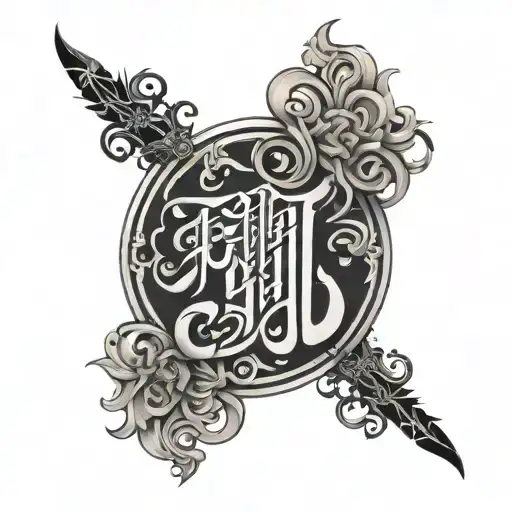 Calligraphy Design Featuring