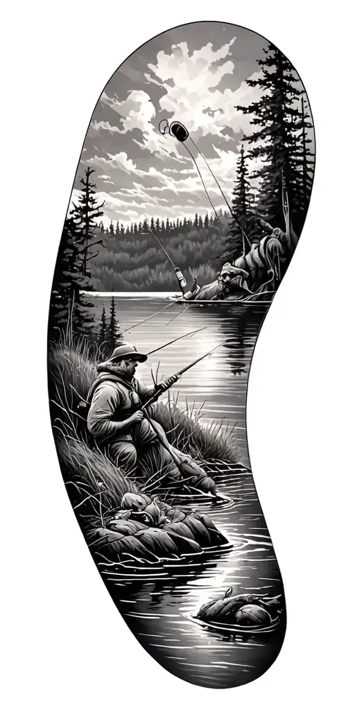 Hunting And Fishing Scenes