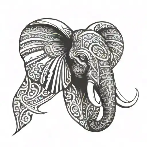 Tribal Elephant Head