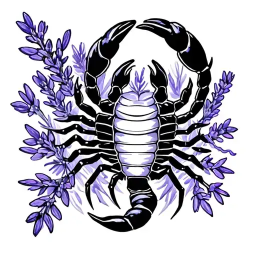 Strand Of Lavender And Constellation Of Scorpion