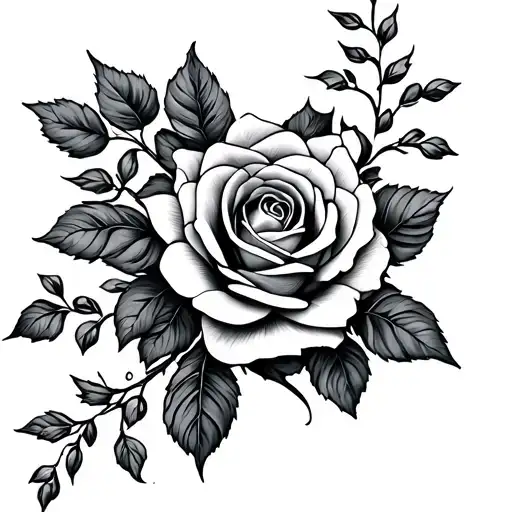 Roses And Vines Wrapped On Wrist