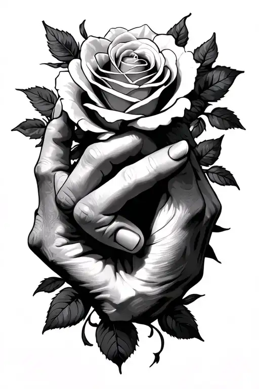 Rosery Wrapped Around The Hand