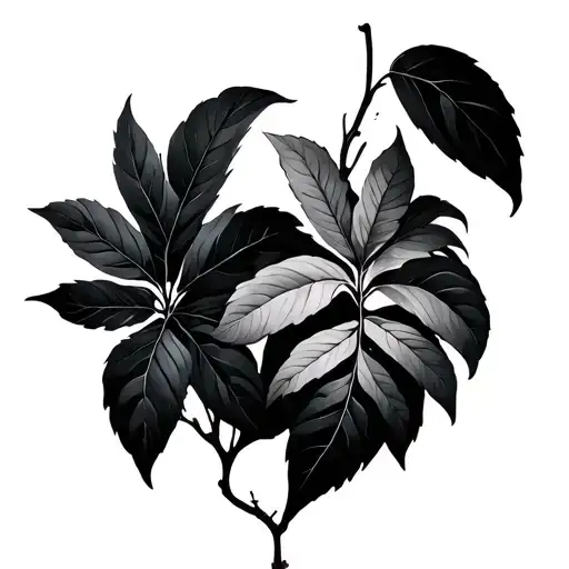 Cyberpunk Ai With Natural Leaves Growing