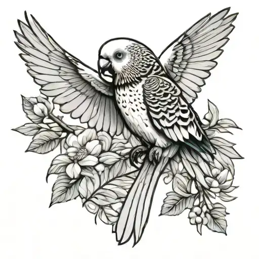 Budgie Bird Flying