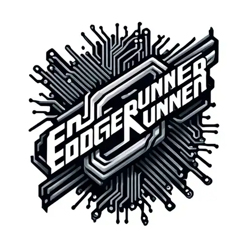 Edgerunner Logo Tattoo With Circuit Board Design