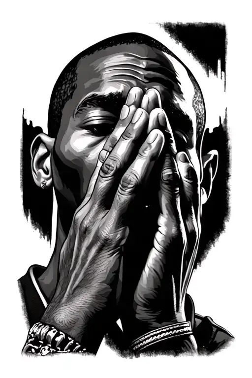 2Pac Praying Hands Holding