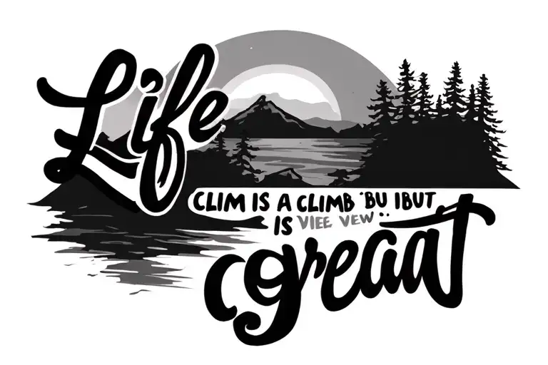 Sunset With The Text Life Is A Climb But The View Is Great