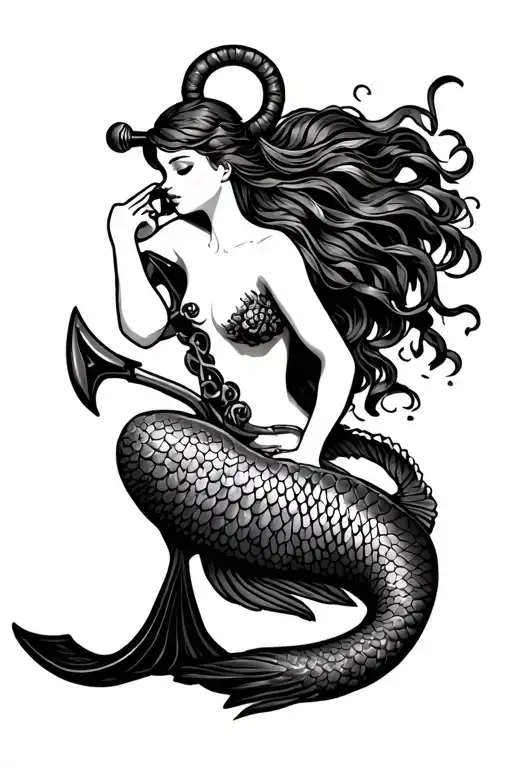 Marmaid And An Anchor
