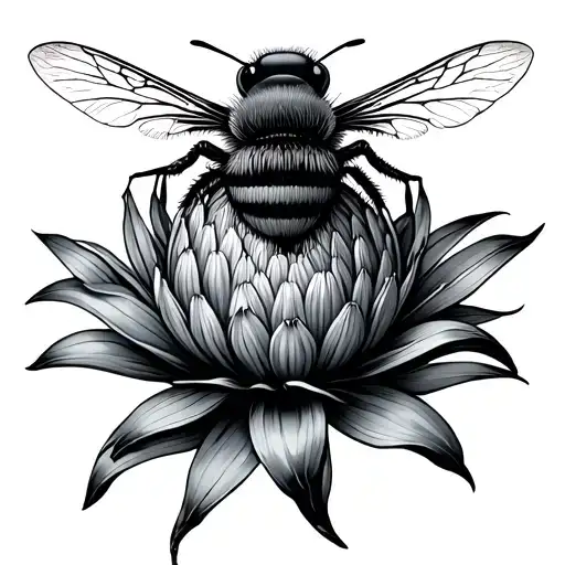 Protea Flower Honey Bee