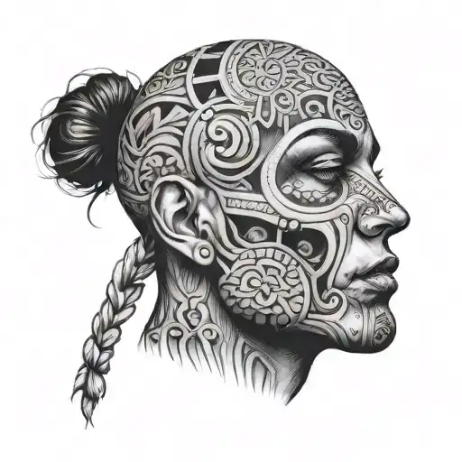 Full Face Tattooed