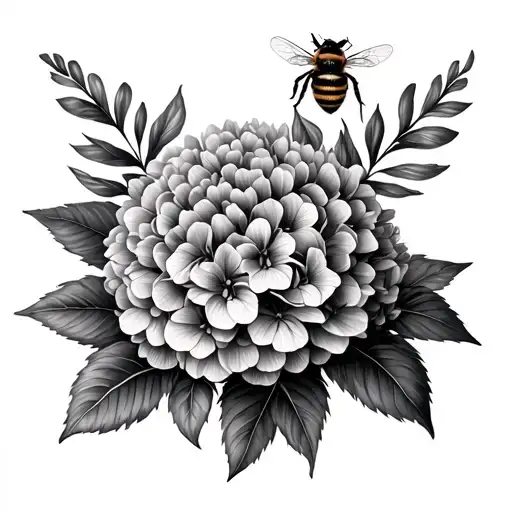 Honey Bee Protea Violet Hydrangea Bouquet