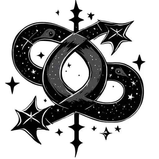 Cancer Zodiac Logo 69 And Constelation With Stars