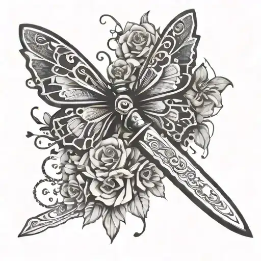 Butter Fly Knife Surrounded