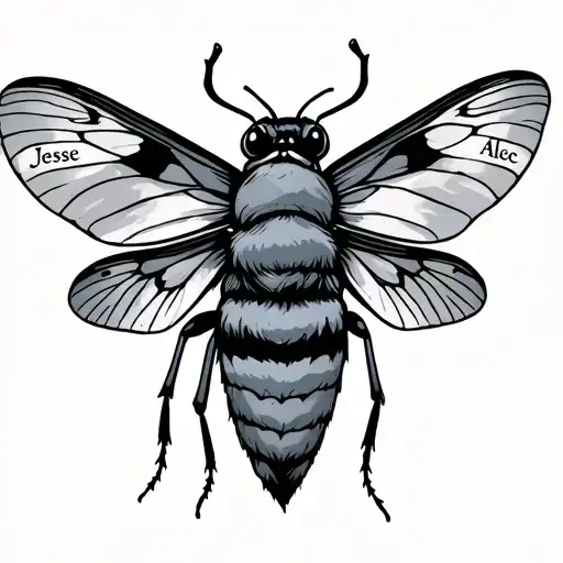 Buttery Fly With Names Jesse Alec Laylah