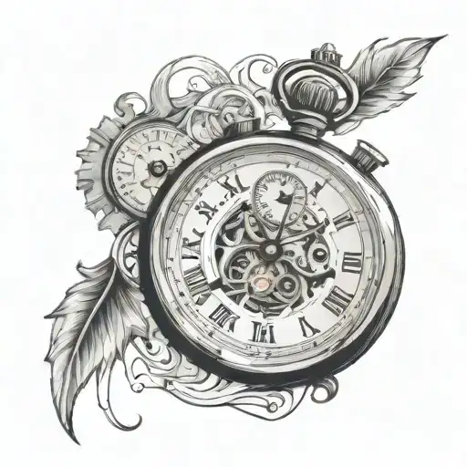 I Want A Tatto Of A Half Circle Embosser Machien Half Stopwatch Black Ink