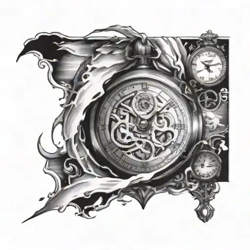 I Want A Tatto Of A Half Circle Embosser Machien Half Stopwatch Black Ink