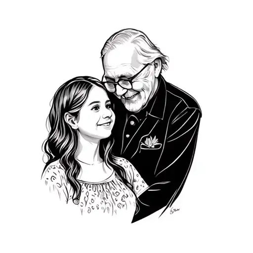 Daughter And Grandpa