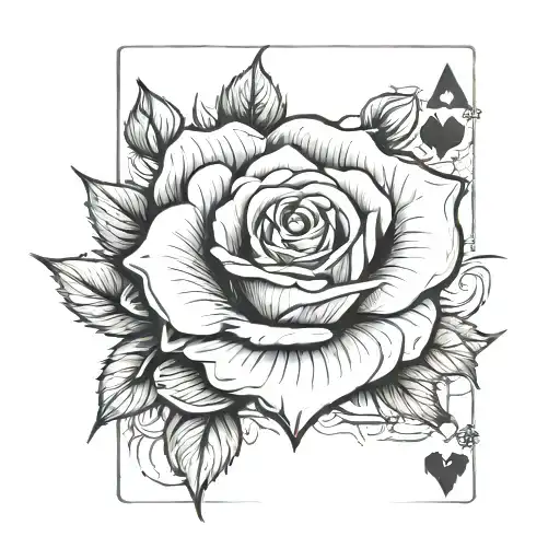 Rose Playing Card