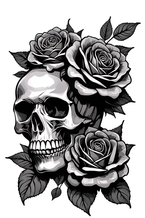 Skull And Roses