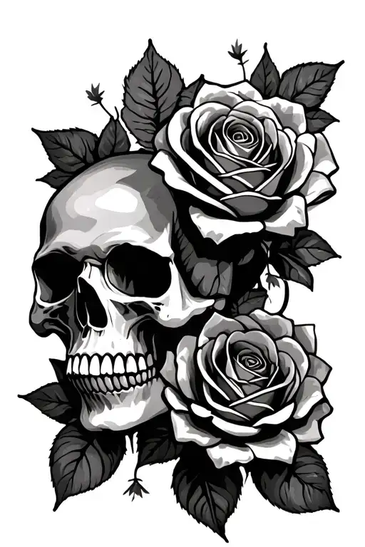 Skull And Roses