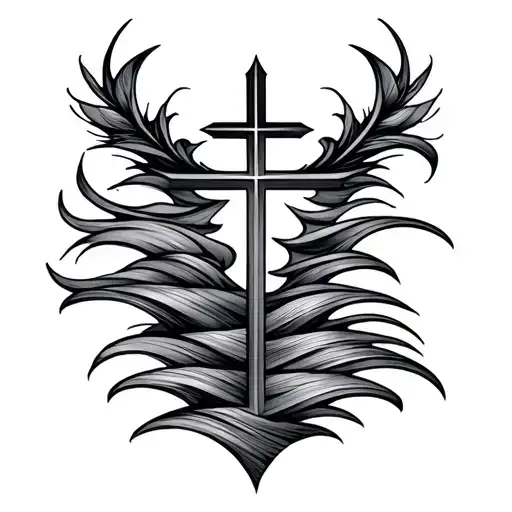 Simple Cross And Waves