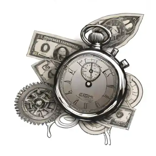 Stopwatch And Aud Money