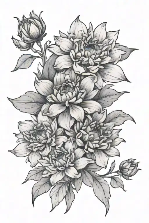 3 Sisters Flowers Intertwined Aster Flowers