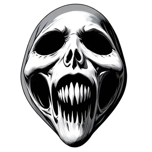 Ghost Face From Scream In Knife