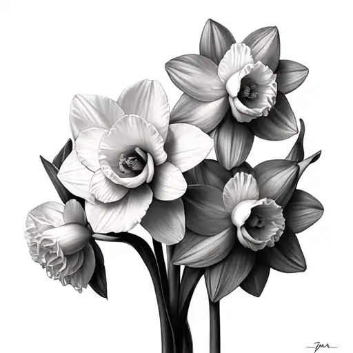 Daffodils Stacked Together