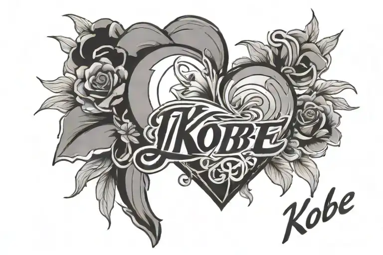 The Name Kobe With A Heart