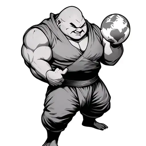 Majin Buu Fitness Style Holding The World