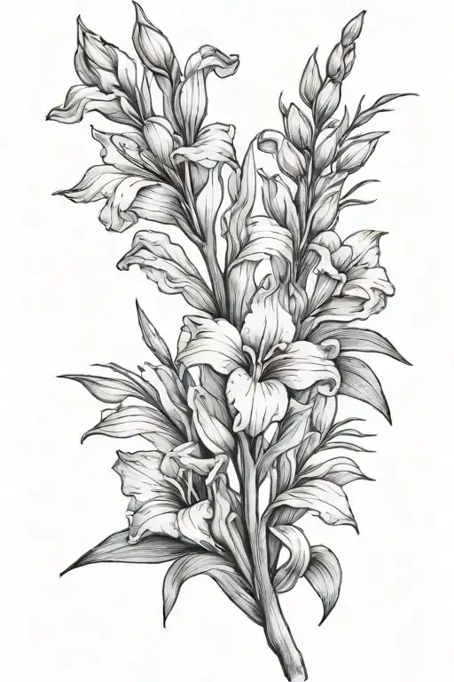 Gladiolus Flower Stem Word Strength