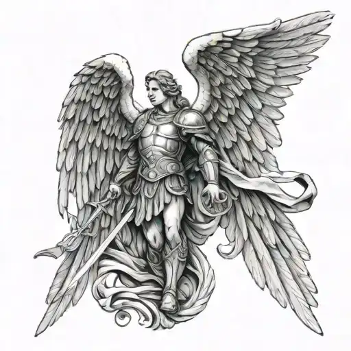 Archangel Michael And Angel