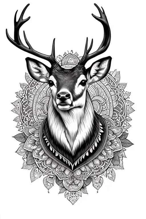 Deer And Mandala